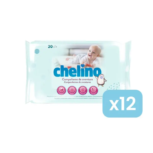 Chelino toallitas bebé (12 paquetes x 20 Uds.) Caja 240 Uds.