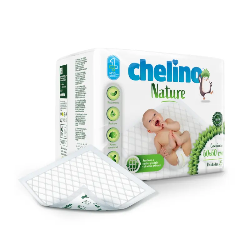 Productos básicos para el día a día con un bebé: pañales, toallitas y otros imprescindibles Chelino Nature Cambiador Baby Desechable 60%C3%9760 25 Uds Babyclean